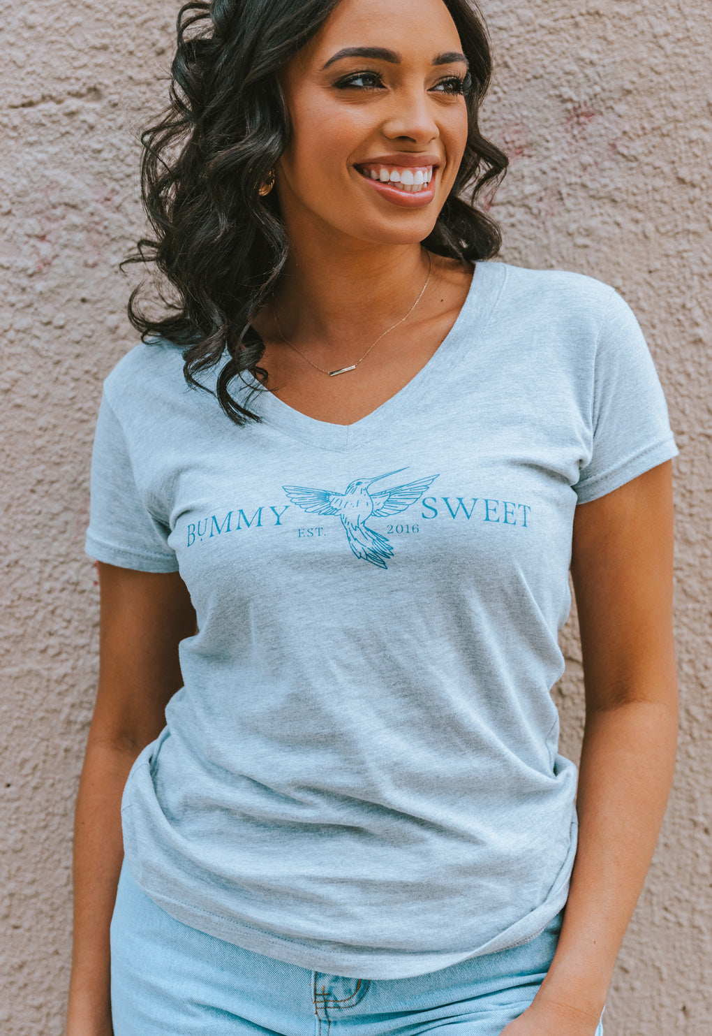 BUMMY SWEET PRINTED V-NECK