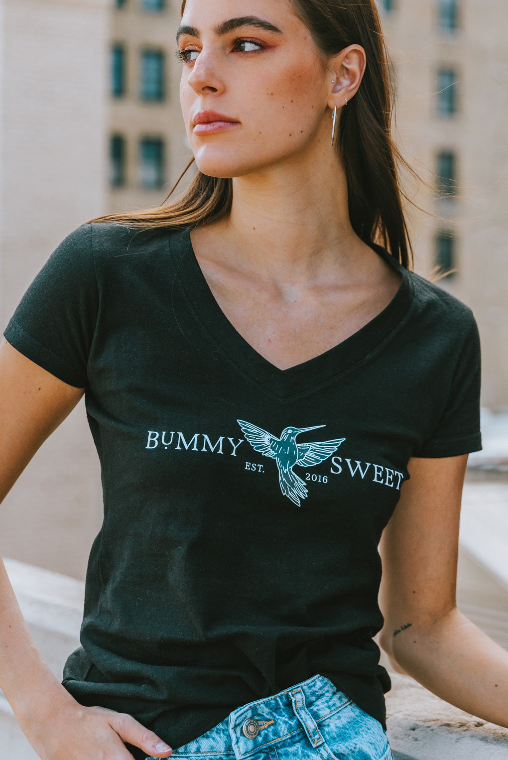 BUMMY SWEET PRINTED V-NECK